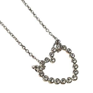 Heart Shape Faux Diamond Necklace